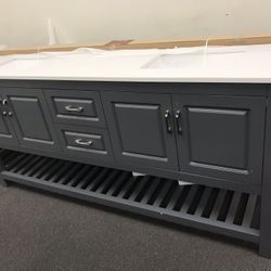 72”Double Sink Bathroom Vanity With Top In Gray🌪🌪