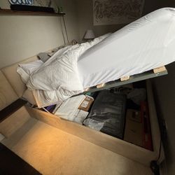 Queen Size  Hydraulic lift  Bed frame