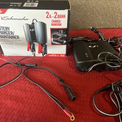 Car Battery Charger Maintainer Vehicle Automotive LED 2 Amp 2-Open Box