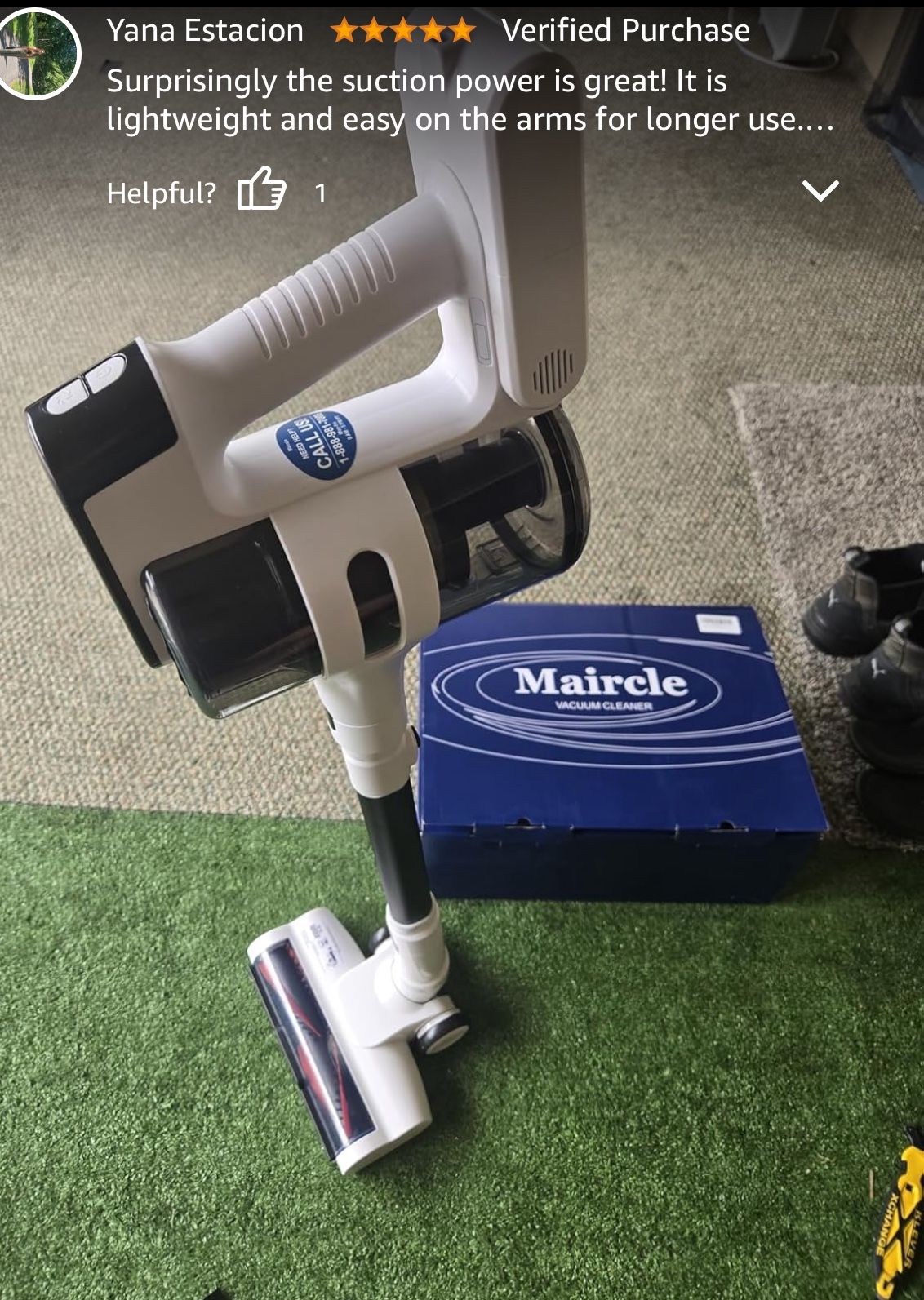 Cordless Stick Rechargeable Vacuum Cleaner, Lightweight, 30 KPA 55min Runtime, 9 in 1 Powerful Suction, Self Standing, Wide Angle LED Headlight, Idea