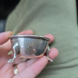 GORHAM 925 Sterling Silver Antique Art Deco Handcrafted Salt Cellar Bowl #77