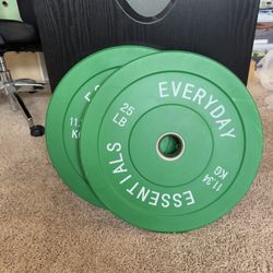 25LB Pair BalanceFrom Olympic Bumper Weight Plates New 