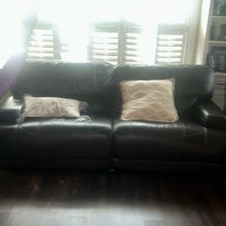 Grey leather Couch