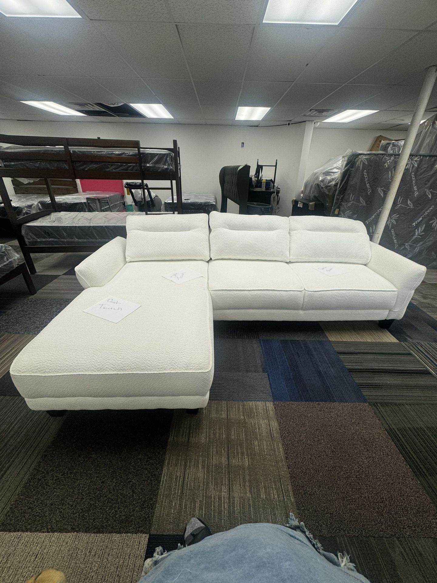 ALL WHITE SECTIONAL SOFA