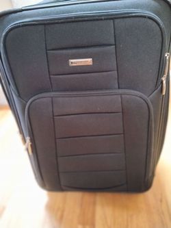 Pacific Coast Black Suitcase soft sided medium checked bag
