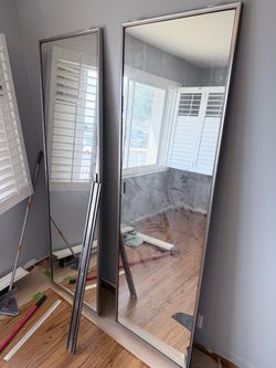 Mirrored sliding closet doors with track  (OBO)