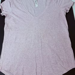 Lululemon Pink Heathered V-Neck T-Shirt Size 2