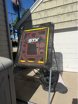 Lacrosse rebounder with targets and sun cover