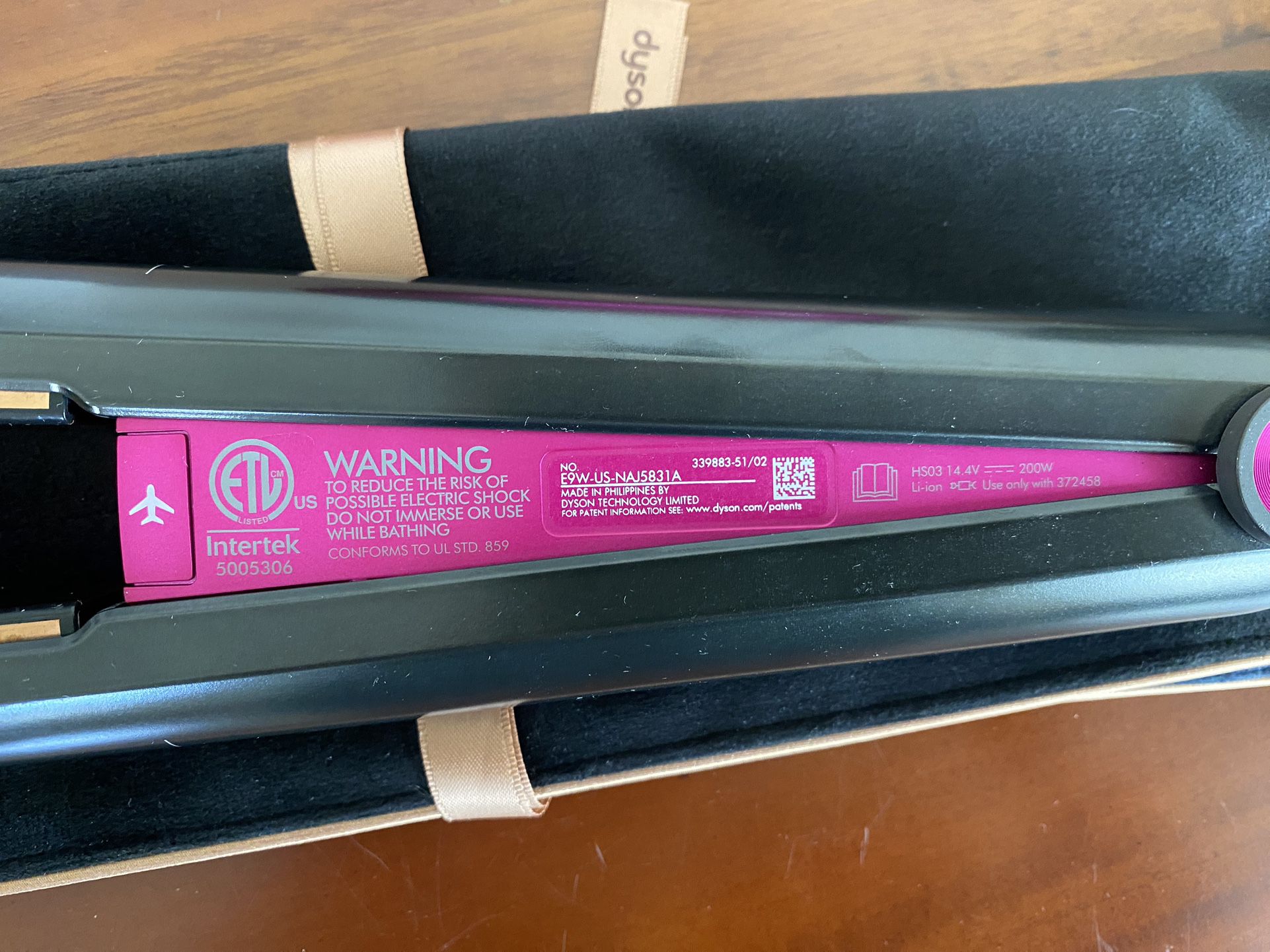 Dyson corrale Hair straightner with box pink gray