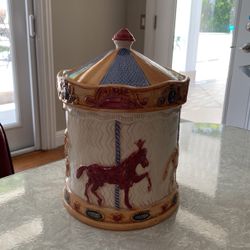 Vintage Carousel Cookie Jar