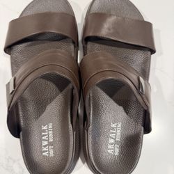Akwalk Soft Brown Sandals  Size 45 