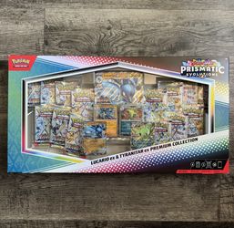 Pokemon Prismatic Evolutions Lucario ex & Tyranitar ex Premium Collection