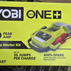 RYOBI 18V P7110 1600AMP Jump Starter Kit W/LED Lite & 2AH Battery & Charger NEW 