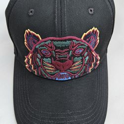 KENZO Paris, Icon Men's Black Tiger Embroidered Baseball Cap, Item No. F855AC301F20

