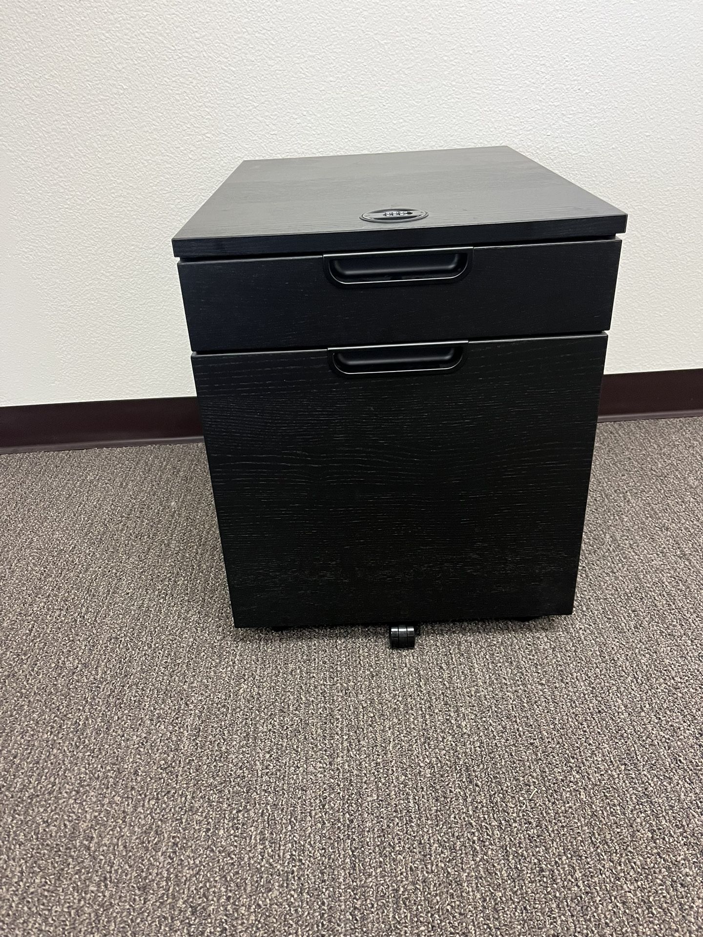 Black Rolling Filing Cabinet