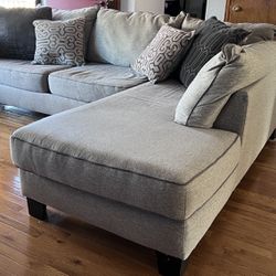 Grey Sofa with Chaise