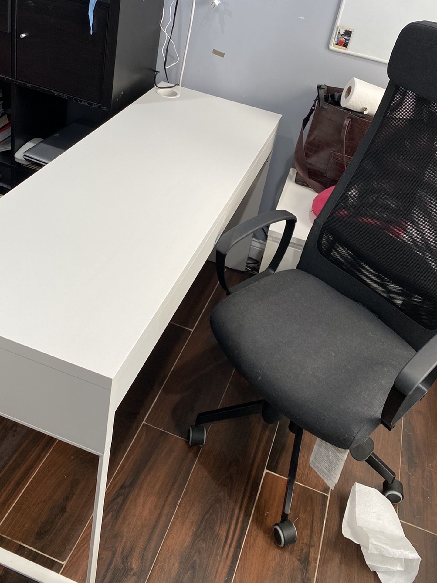 IKEA desk + chair