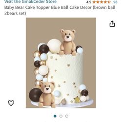 Teddy Bear Balloon Cake Topper