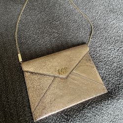 Michael Kors Barbara Medium Soft Envelope RARE Clutch Gold NWOT
