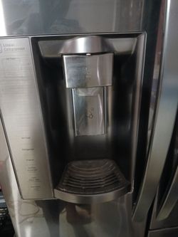LG fridge metal gray