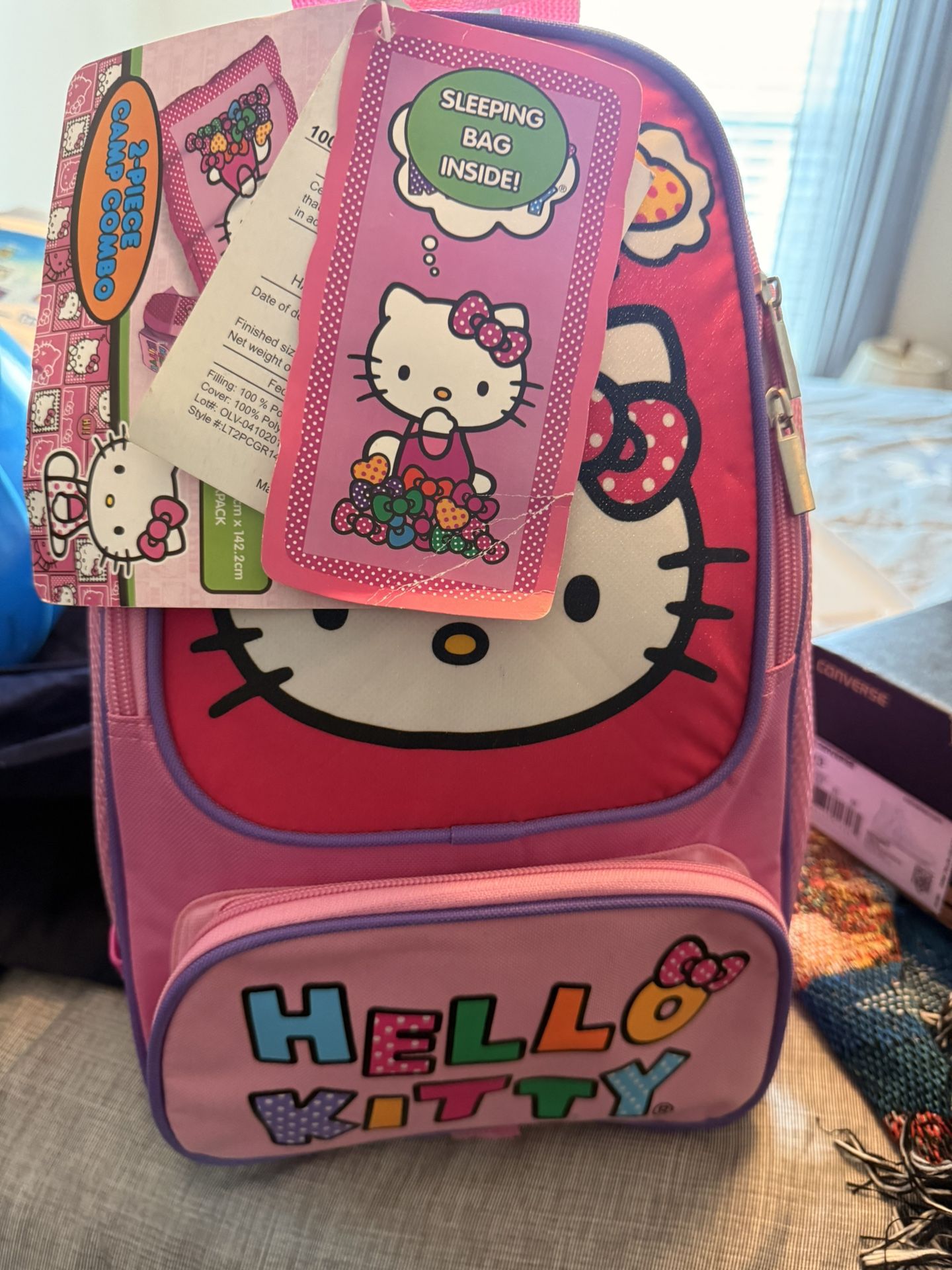 Hello Kitty Backpack with Sleeping bag