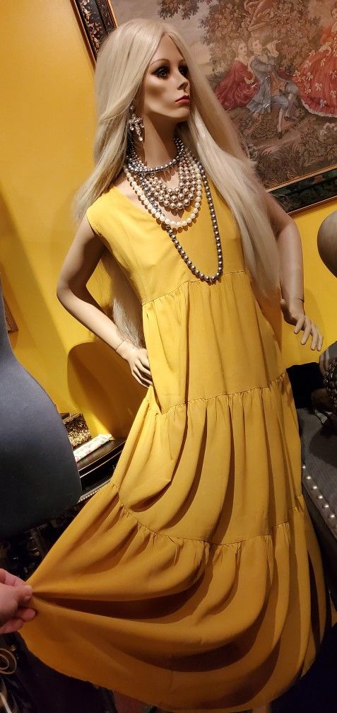 Gorgeous Mustard Yellow Dress