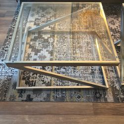 Glass Coffee And Side Table 