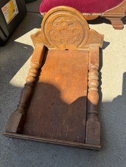 Antique wood doll bed