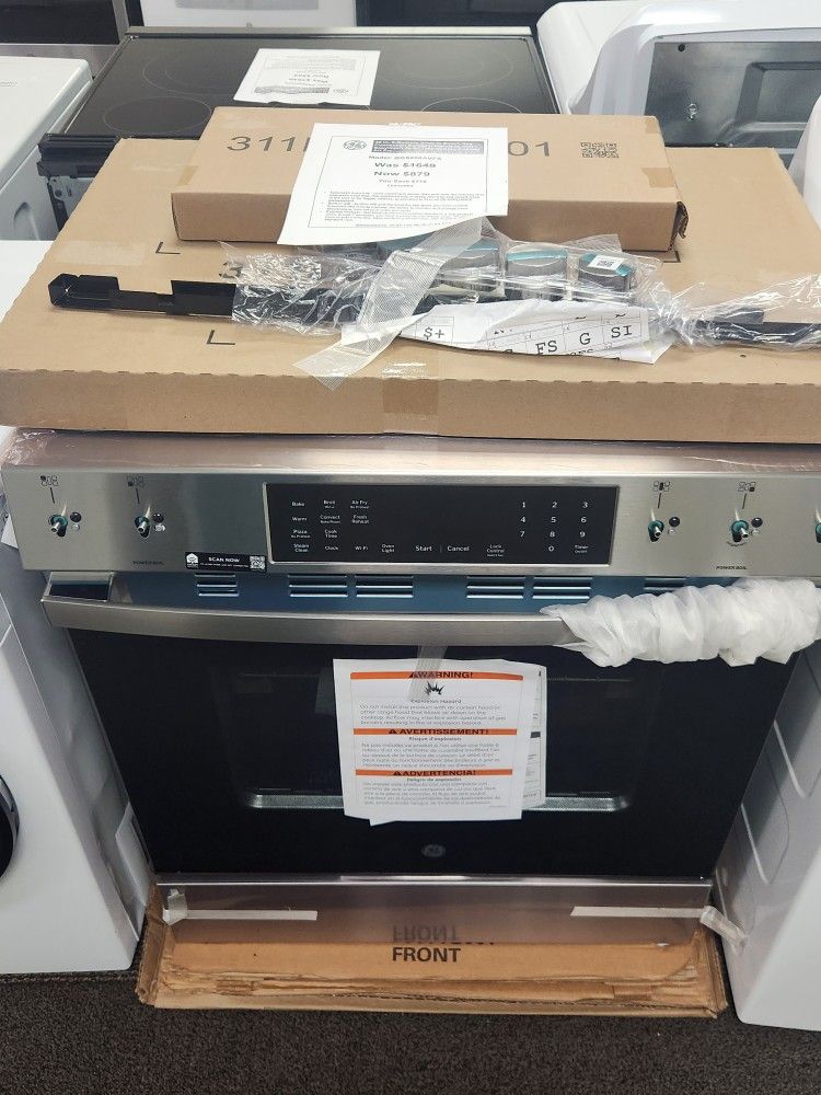 30 in.5-Burners Slide-In Smart Gas Convection Range in Stainless with EasyWash Oven Tray And No-Preheat Air Fry