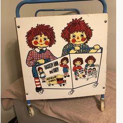 Raggedy Ann and Andy toy cart