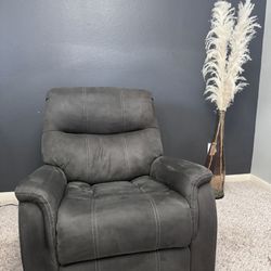 suede power recliner living room accent chair