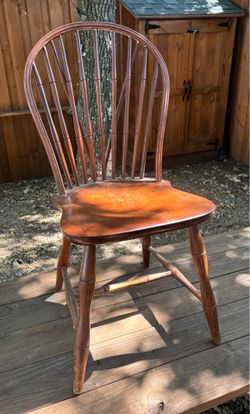 Vintage Windsor Chair Spindle Bow Back