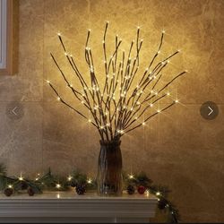 The Magical Willow Branch 3 Pack Lighted LED Branch 108 Lights W/Timer Fairy New