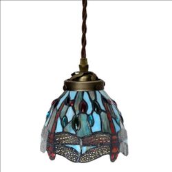 Tiffany style three head chandelier