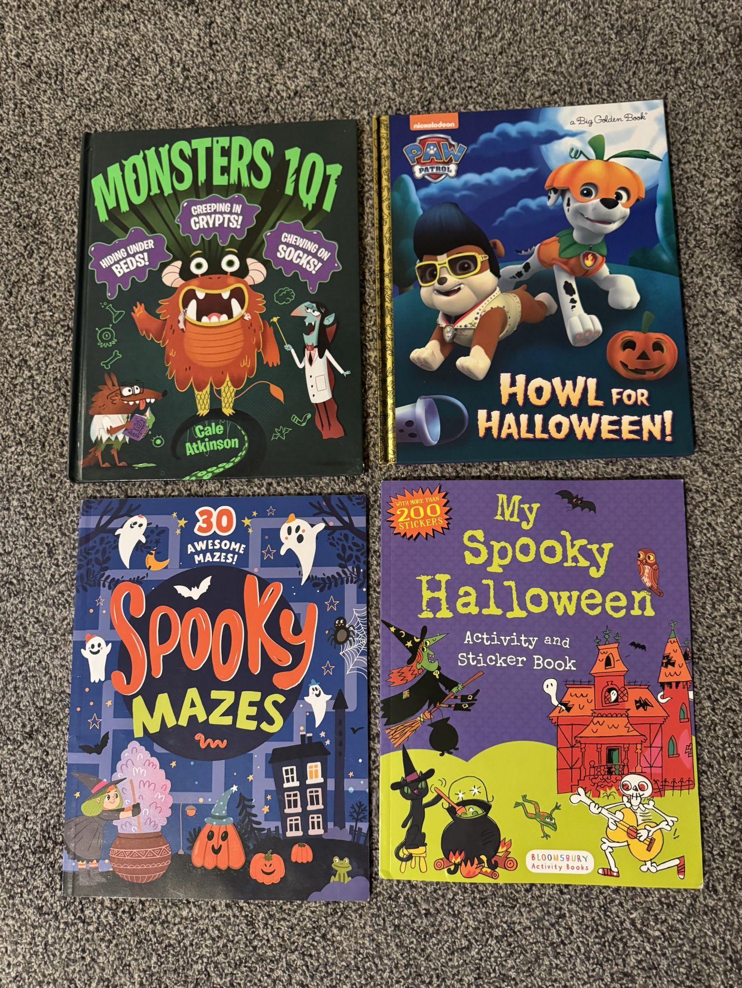 Set of 4 Halloween books - 2 are new