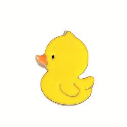Gold Yellow Rubber Duck Brooch Pin
