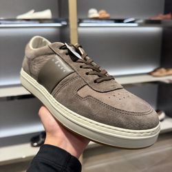 Men’s Hogan H668 Taupe Suede Leather Sneakers NWT