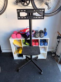 Mobile TV Floor Stand with Wheels