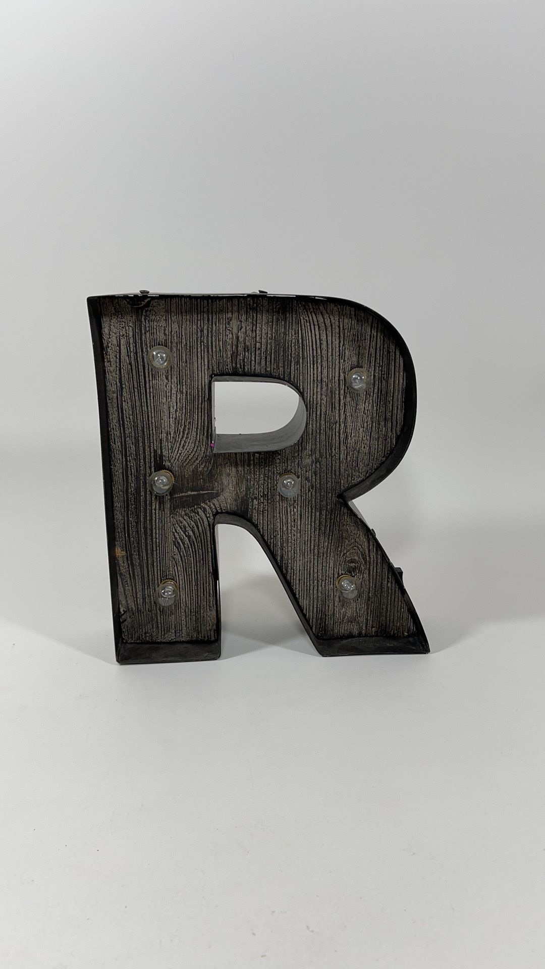 studio decor LED-Lighted metal marquee letters 9”