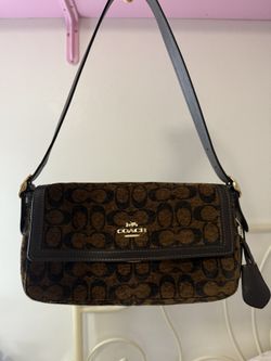 Coach Etta Small Flap Shoulder Bag In Signature Chenille
