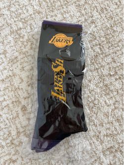 New- Los Angeles Lakers Black & Gold Socks