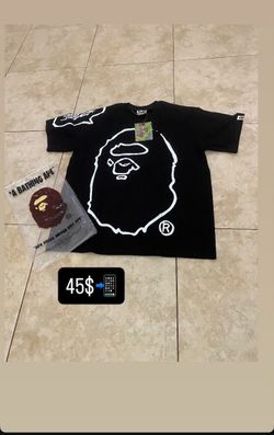 Bape shirt, black and white,