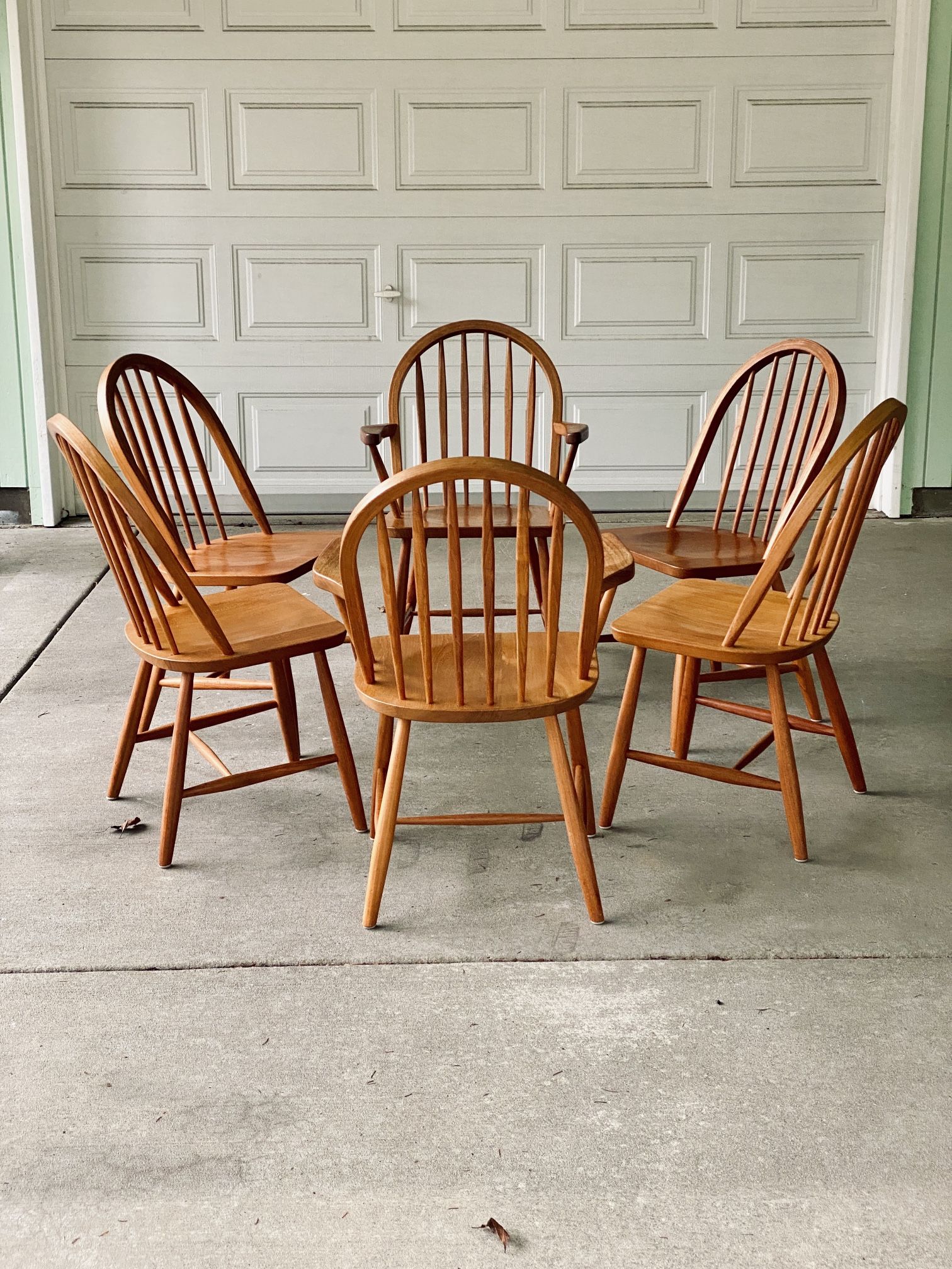 Mid Century Solid Teak Dining Chairs by Eric Ole Jorgensen