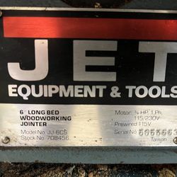 Jet Jointer JJ-6CS. MINT