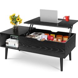 *LIKE NEW* OLIXIS Wood Lift Top Coffee Table - Black