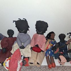 Antique Black Cloth Dolls 