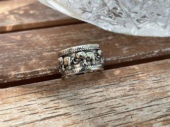 S925 vintage Rings temperament adjustable Rings Vintage Elephants Rings