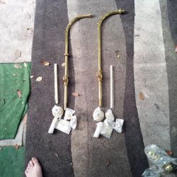 Rigid Freestanding Brass Supply Lines With Hardware And Trim Rings