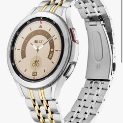 Replacement Metal Band No Gap Design for Galaxy Watch 7 FE/6/5/4 40-47mm