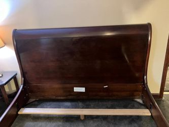 Stickley Solid Cherry California King Sleigh Bed